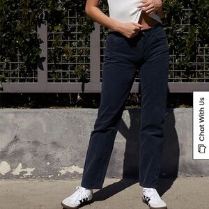 Navy corduroy pants straight leg JGALT
